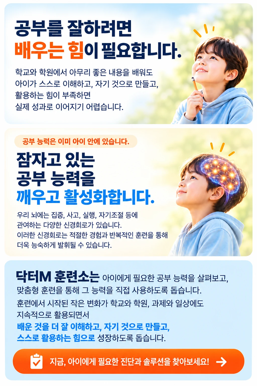 닥터M 훈련소: 배우는 힘의 중요성, 신경회로와 반복 훈련을 통한 작은 변화의 물꼬, 학교와 학원에서 이어지는 성장 가능성